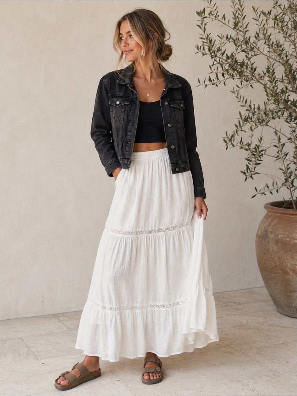 Free People Women’s Rumors Washed Black Denim Jacket! Medium! - Picture 5 of 9